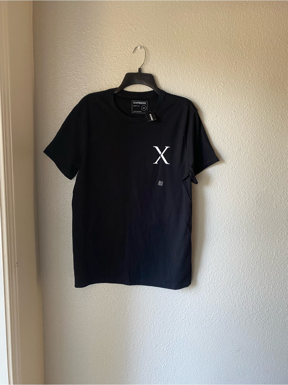 Express Black Short Sleeve Tee with White 'X' Logo